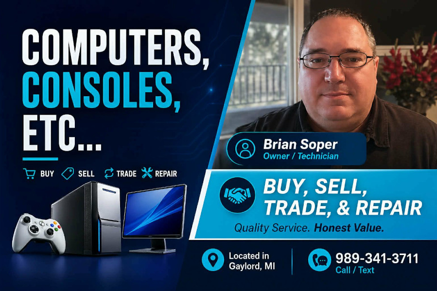 Computers, Consoles, Etc... business card